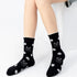 Flower Socks Women 5 Pairs Cute Retro Preppy High Ankle Cotton Sock Stripe Plaid Bow Socks...