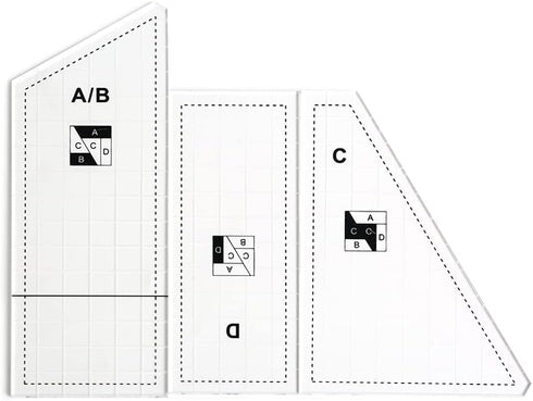 Quilting Cutting Template - Acrylic Quilt Templates for Quilting Sewing Cutting Patterns, Quilting Rulers and Templates for Sewing Machine Cutting...
