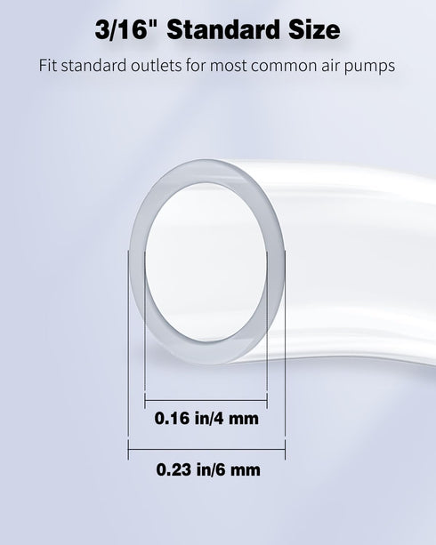 Pawfly Aquarium Airline Tubing 6.5 Feet Standard 3/16" Aquarium Tubing for Fish Tank Air Pump, Flexible Kink-Resistant Pure PVC Hose for Aquarium ...