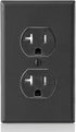 Leviton T5820-E, 20 Amp Tamper-Resistant Duplex Outlet, Black...