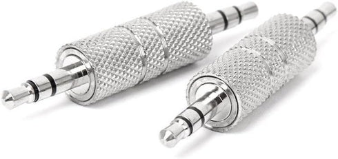 VizGiz 5 Pack 3.5mm Male to Male Coupler Extension Cable Joiner 1/8 inch TRS Stereo Audio Wire Adapter Jack Plug Connector for BT Receiver AUX-in ...