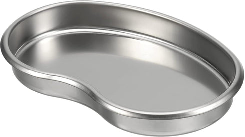 PATIKIL Stainless Steel Tray, 2 Pack 18.5x11.5cm Curved Flat Type Dish Lab Instrument Tool...