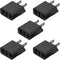 (Black-5pcs) American Standard Plug to 2 Hole sockets Travel Conversion Plugs,EU Socket to US Plug?Adapter Europe to USA, Europe to America Travel...