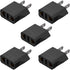 (Black-5pcs) American Standard Plug to 2 Hole sockets Travel Conversion Plugs,EU Socket to US Plug?Adapter Europe to USA, Europe to America Travel...