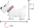 Large Statement Blue Or Pink Crystal Collar White Enamel Westie Scottie Terri Dog Pet Animal Scarf Brooch Pin For Women Teens Silver Tone Rhodium ...
