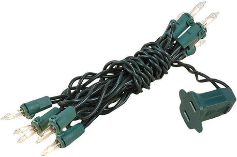 Novelty Lights 10 Light Clear Christmas Craft Mini Light Set, Green Wire, 4' Long...