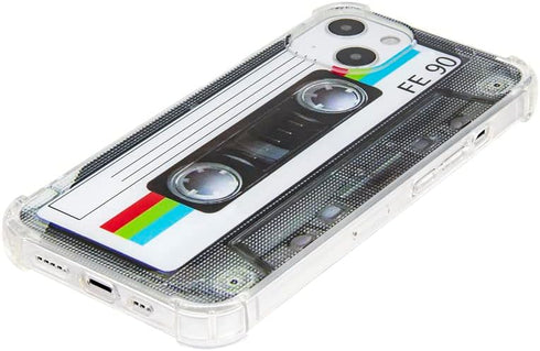 Case for iPhone 13 Matte Finish Heavy Duty Soft Back Cover with Reinforced Corners TPU Soft Bumper Retro Cassette Tape Case Compatible with iPhone...