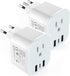 2 Pack European Travel Plug Adapter, LANUEE Italy Power Adapter with USB C Port, 2 in 1 Type C/L Foldable EU Outlet Adapter,Travel Accessories to ...