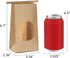 BagDream Small Bakery Bags with Window 50Pcs 3.54x2.36x6.7 Inches Window Tin Tie Tab Lock Kraft Brown Paper Bags for Coffee Bean, Cookies, Treat, ...