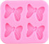 Bows Silicone Mold Mini Bow Fondant Molds Cartoon Butterfly Tie Edible Cartoon Cake Molds For Cake Decorating Cupcake Topper Chocolate Candy Gum P...