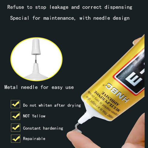E8000 Jewelry Rhinestones Glue,High Performance Liquid Glue,Inlay Glue, Pendant Adhesive,50g Craft Adhesive Glue with Precision Tip Multifunctiona...