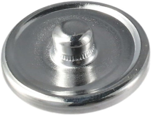 diyhub 100Pcs Hemmed Round Snap Button,18mm Base Trays Blank Press Button for DIY Jewelry Making...