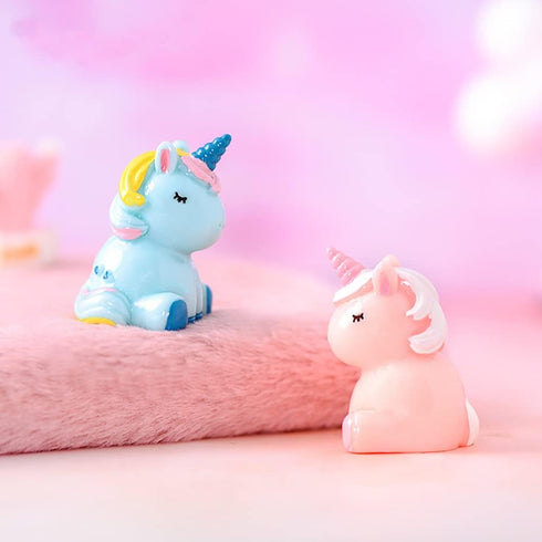 MAOMIA Miniature Unicorn Figurines Statue, Rainbow Unicorn Cake Toppers Decoration Moss Landscape DIY Terrarium Crafts Ornament Home Decor(Pack of...