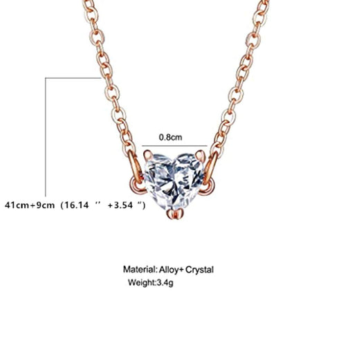 Women Simple Choker Heart Choker Pendant Necklace Trendy Necklace Bridal Necklace Jewelry for Women (SILVER)...
