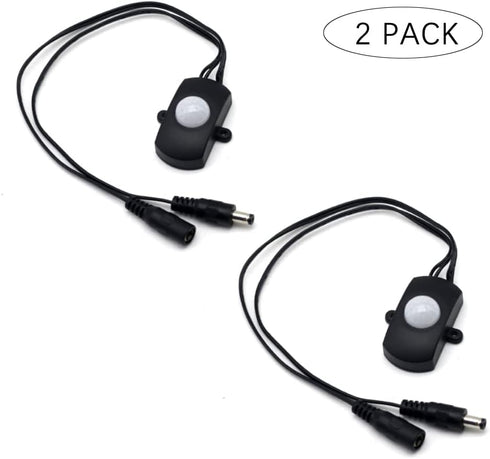 DC 5V-24V 5A PIR Motion Sensor, LED Light Induction Switch, Light with Special Motion Sensor (Black?2 Pack?)...