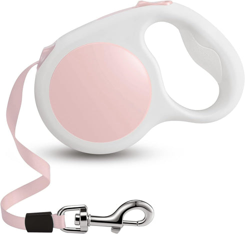 Pink Retractable Dog Leash 10 ft for Small and Medium Dogs and Cats, One Button Brake, Pause, Lock by LFCXHTY...