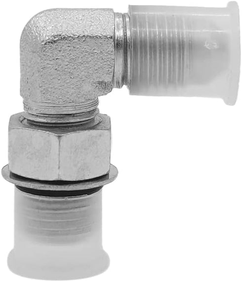 (2-PACK) 6801-06-06-NWO Hydraulic Hose Adapter Fitting 3/8"Male JIC 37° Flare(9/16-18 UNF)×3/8"Male Adjustable Nut O-Ring Boss(9/16-18 UNF) 90°Elb...