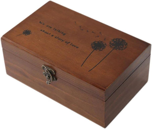 Vintage Sewing Kit Basket, Wooden Sewing Box,Pattern Style Home Sewing Repair Tool Storage Box Case for Adults...