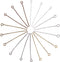 PH PandaHall About 600 Pcs Brass Head Pins Findings Open Eye Pin Length 1.38 Inch 21-Gauge for Jewelry Making 6 Colors...