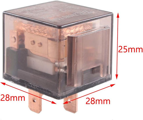 ESUPPORT Car Automotive Universal Transparent Relay 12V 80A SPST 4Pin Switch Pack of 5...