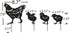 Metal Stake Chicken Decorative Garden Stakes Black Small Chicken Silhouette Garden Statues for Yard Outdoor Lawn Patios Garden Decoration,Set of 4...