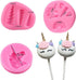 Unicorn Cupcake Topper Decoration Molds Set - MoldFun Unicorn Head, Horn, Ears and Rainbow Silicone Mould for Fondant Gum Paste Polymer Clay, Birt...
