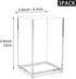Cerpourt 3 Pack Clear Acrylic Makeup Brush Holder,Acrylic Cosmetic Brushes Storage Organizer,Pencil Pen Holder Cup for Desk,Modern Design Desk Acc...
