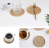 Gracelife 6pcs Cup Mat Pure Cotton Thread Weave Round Drink Hot Pads Mats Set Absorbent Scald-proof Drink Coasters (Jute color)...