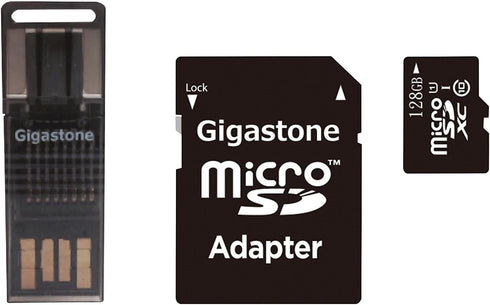 Gigastone GS-4IN1600X128GB-R Prime Series microSD Card 4-in-1 Kit (128GB)...