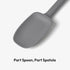 Carrotez Silicone Spoon Spatula, 9.4 inch Heat Resistant Cooking Spoon, Spoonula, Non Stick Spatula for Stir Fry, Cooking, Baking - Modern Grey...
