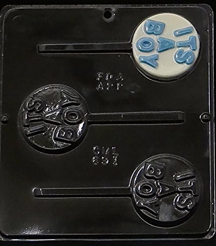 It's A Boy Lollipop Chocolate Candy Mold Baby Shower 691 Gender Reveal...