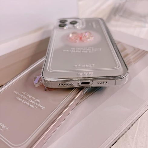 Ownest Compatible for iPhone 13 Cute 3D Pink Bowknot Slim Clear Aesthetic Design Women Teen Girls Camera Lens Protection Phone Cases Cover......