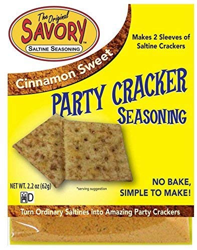 Savory Saltine Seasoning Bundle, 2.2 Ounce, Cinnamon Toast (Sweet), 2 Pack plus 2 Large Double Sealed Zip Lock Bags...