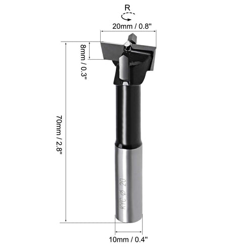 uxcell Brad Point Drill Bits for Wood 20mm x 70mm Forward Turning HSS for Woodworking Carpentry Drilling Tool...