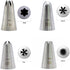 4 Pack Stainless Steel Seamless Piping Icing Tips #1M 2D 2F 6B, Large Piping Nozzle, Cake Decorating Tools for Baker...