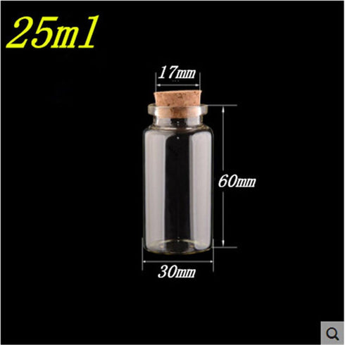 30x60x17mm 25ml Glass Bottles with Cork for Wedding Holiday Decoration 12pcs (12, 25ml-30x60x17mm)...