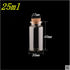 30x60x17mm 25ml Glass Bottles with Cork for Wedding Holiday Decoration 12pcs (12, 25ml-30x60x17mm)...