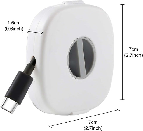 Cable Winder, Smooth and Non Stuck Lines Charging Cord Organizer, Retractable Cable Management for Original Charging Cables Below 3.2ft, Cord Retr...