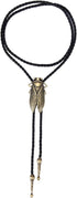 COOLLA Bolo tie- Handmade Western Cowboy Black Vintage Cicada Pendant for Women,Men...