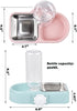Crate Dog Cat Bowls, Dog Water and Food Bowl Set with Detachable Stainless Steel Bowl and Automatic Water Dispenser Bottle, Hanging Pet Cage Kenne...