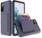 Galaxy s20 FE Case with Card Holder,Silicone Hybrid Protective Wallet Cover Case for Samsung Galaxy s20 FE - Grey...