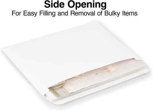 473009 Side-Opening Booklet Envelopes, 9x12, White,100/BX...