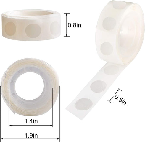 1000pcs Glue Point Clear Balloon Glue Removable Adhesive Dots Double Sided Dots of Glue Tape for Balloons Craft Glue Points Dots Sticky Dots or We...