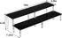 BYCY 2 Tier Black Acrylic Display Stand Cupcakes Holder, Dessert Display Riser for Great Event, Birthday Party, Wedding Party ( 1 Pack - 16" x 6.9...