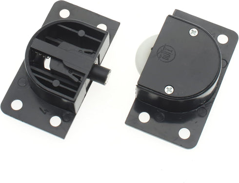 Cabinet Wardrobe Sliding Door Pulley Closet Cabinet Sliding Door Wheels Sliding Cabinet Door Hardware (Black)...