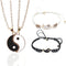 Yin Yang Necklace Bracelet for Women Men Matching Black White Disc Tai Chi Necklace for Couples Teen Friendship BFF Bracelets Necklaces Jewelry Se...