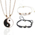Yin Yang Necklace Bracelet for Women Men Matching Black White Disc Tai Chi Necklace for Couples Teen Friendship BFF Bracelets Necklaces Jewelry Se...