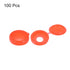 uxcell 100Pcs 5mm Hinged Screw Cover Caps Plastic Fold Screw Snap Covers Washer Flip Screw Protection Cover for M3 M4 M5 Screws, Red...