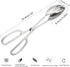 2-PACK Serving Tongs for Buffet Party Catering,Stainless Steel Thickening Food Tongs Salad/Cake/Bread Tongs Kitchen Salad Scissors (Silver)...