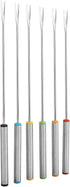 Fondue Sticks 6pcs Stainless Steel Smores Sticks with Heat Resistant Handle for Cheese Meat Chocolate Dessert Roast...